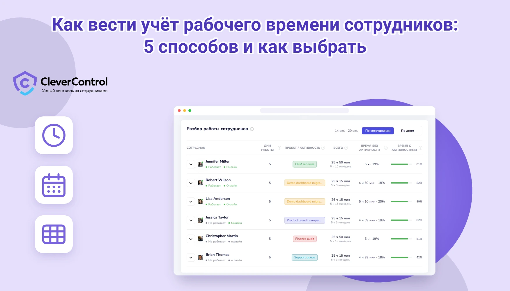 Как вести учёт рабочего времени сотрудников: 5 способов и как выбрать